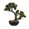 Hello Honey® Green Faux Bonsai Tree in Plastic Pot with Pebbles